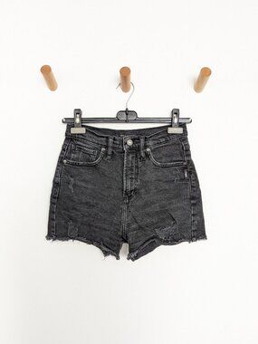 Silver Jeans High-Rise Denim Shorts – Black, Women's 26